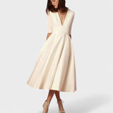 Helena - Elegant Dress with V-Neckline