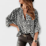 Vanessa - Modern Leopard Print Blouse