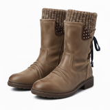 Women's Mid-Calf Faux Suede Winter Boots – Warm and Trendy Snow Boots