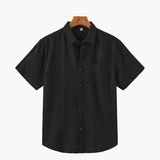 Isaiah | Short-Sleeve Linen Shirt for Men with Chest Pocket