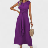 Emilia - Elegant Sleeveless Maxi Dress with Round Neck