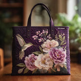 Artisan Quilted Bag - Hummingbirds and Orchids