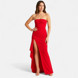Ancienne Monde | Women's High-Slit Bustier Dress – Bold Elegance, Contemporary Evening Glamour