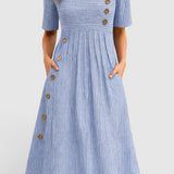 Lina – Dress with Button Details
