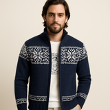 Antoine de Vries | Luxury Wool Snowflake Jumper for Men