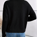 Céline | Chic Lace-Collar Jumper, Cashmere-Soft Touch