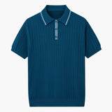 Theo | Knitted Summer Polo with Contrast Collar