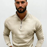 Lorenzo Bianchi | Luxury Men's Jumper with Short Zip and Timeless Style