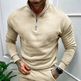 Lorenzo Bianchi | Luxury Men's Jumper with Short Zip and Timeless Style