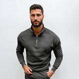 Lorenzo Bianchi | Luxury Men's Jumper with Short Zip and Timeless Style