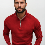 Lorenzo Bianchi | Luxury Men's Jumper with Short Zip and Timeless Style