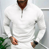 Lorenzo Bianchi | Luxury Men's Jumper with Short Zip and Timeless Style