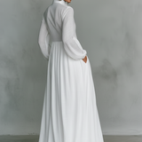 Sita | Patchwork Maxi Dress with High Neck and Long Sleeves