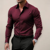 Men's Elegant Professional Slim-Fit Stretch Shirt