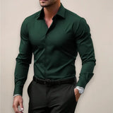 Men's Elegant Professional Slim-Fit Stretch Shirt