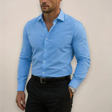 Men's Elegant Professional Slim-Fit Stretch Shirt