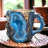 Coffee Cups with Embedded Mineral Crystals