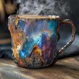 Coffee Cups with Embedded Mineral Crystals