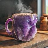 Coffee Cups with Embedded Mineral Crystals
