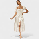 Helena - Summer Dress with Square Neckline