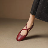Zeor | Genuine Leather Ballet Flats