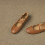 Zeor | Genuine Leather Ballet Flats