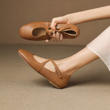 Zeor | Genuine Leather Ballet Flats