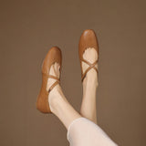 Zeor | Genuine Leather Ballet Flats