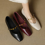 Zyra | Genuine Leather Ballet Flats