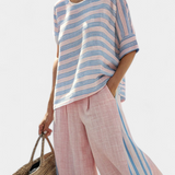 Flaminia - Elegant Blue and Soft Trousers