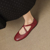 Zeor | Genuine Leather Ballet Flats