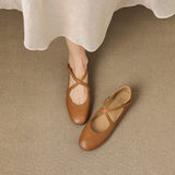 Zeor | Genuine Leather Ballet Flats