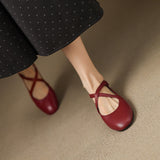 Zeor | Genuine Leather Ballet Flats