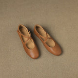 Zeor | Genuine Leather Ballet Flats