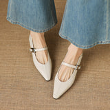 Tamsin | Pointed-Toe Mary Jane Flat