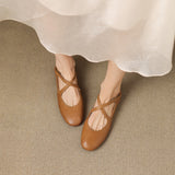 Zeor | Genuine Leather Ballet Flats