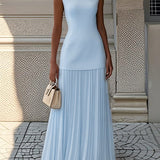 Rute | Sleeveless Dress with Flowing Pleats