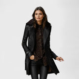Maria - Elegant Leather Coat