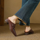 Olga | Genuine Leather Mules