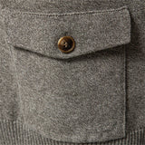 Men's Knitted Cotton Gilet – Casual Comfort with High Collar