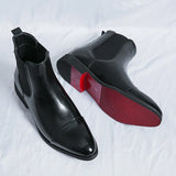 Edgar™ Glossy Chelsea Boots with Red Sole