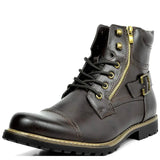 Gijs™ Sturdy Leather Boots for Men with Buckle and Laces