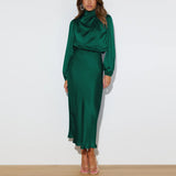 Maristela | Luxury Satin Maxi Dress