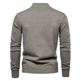 Men's Knitted Cotton Gilet – Casual Comfort with High Collar