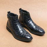Ivo™ Luxury Croc-Pattern Boots for Men