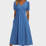 Teresa - Comfortable Dress with V-Neckline