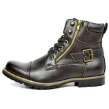Gijs™ Sturdy Leather Boots for Men with Buckle and Laces