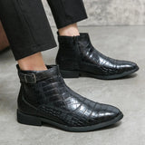 Ivo™ Luxury Croc-Pattern Boots for Men
