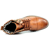 Gijs™ Sturdy Leather Boots for Men with Buckle and Laces