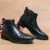 Ivo™ Luxury Croc-Pattern Boots for Men
